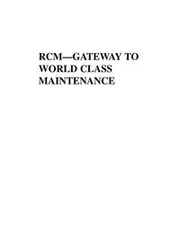 Rcm--Gateway To World Class Maintenance