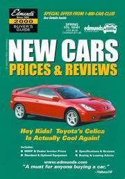 Edmund's New Cars Prices and Reviews: Fall 2000 (Edmundscom New Car and Trucks Buyer's...