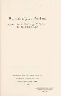 Witness before the fact by E.X. Ferrars