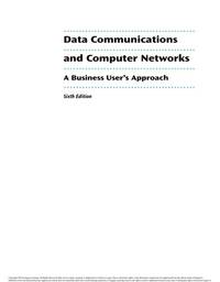 cover of Data Communications and Computer Networks: A Business User’s Approach