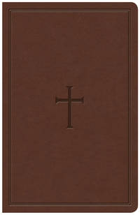 cover of Holy Bible: King James Version, Large Print, Personal Size, Reference, Brown Leathertouch, Cross Design, The Old and New Testaments