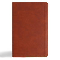 CSB Single-Column Personal Size Reference Bible, Burnt Sienna LeatherTouch, Black Letter,...