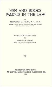 Men and Books Famous in the Law 1921