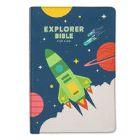 CSB Explorer Bible for Kids, Blast Off LeatherTouch, Red Letter, Full-Color Design, Photos,...
