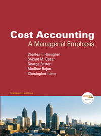 Cost Accounting a Managerial Emphasis