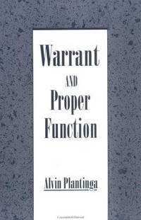 Warrant and Proper Function