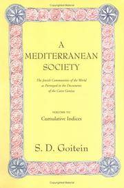 image of A Mediterranean Society: The Jewish Communities of the Arab World as Portrayed in the Documents of the Cairo Geniza, Vol. VI: Cumulative Indices (Near Eastern Center, UCLA)