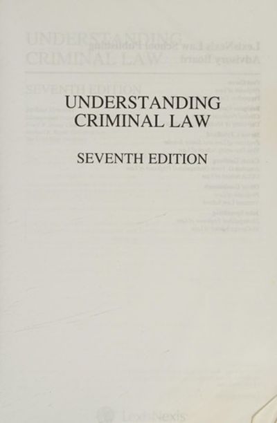 Understanding Criminal Law 7th Edition by Dressler