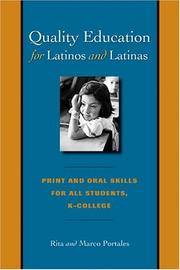 Quality Education for Latinos and Latinas: Print and Oral Skills for All Students, K?College (JOE R. AND TERESA LOZANO LONG SERIES IN LATIN AMERICAN AND LATINO ART AND CULTURE) by Marco Rita; Portales - Paperback - 2005-06-01 - from Cronus Books, LLC. (SKU: SKU1030409)