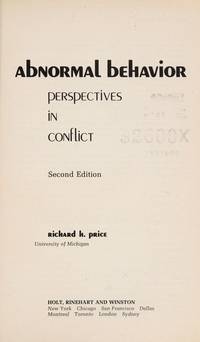 Abnormal Behavior: Perspectives in Conflict, 2nd edition