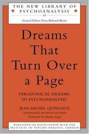 Dreams That Turn over a Page (The New Library of Psychoanalysis)