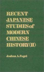 Recent Japanese Studies of Modern Chinese History ll