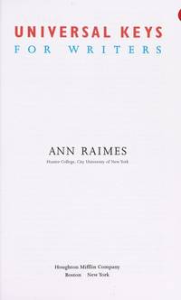 Universal Keys for Writers by Raimes, Ann