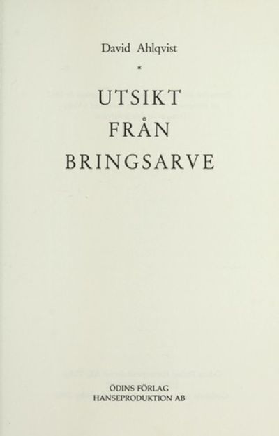 UTSIKT FRÅN BRINGSARVE.