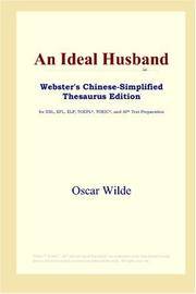image of An Ideal Husband (Webster's Chinese-Simplified Thesaurus Edition) (Chinese Edition)