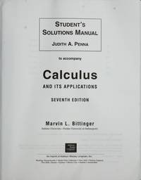 Calculus and Its Applications (Student's Solution Manual)