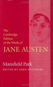 image of Mansfield Park (The Cambridge Edition of the Works of Jane Austen)