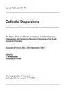 Colloidal Dispersions (Special publication)