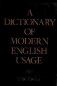 image of A Dictionary of Modern English Usage
