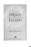 Object Lessons by Quindlen, Anna - 1991-04-09