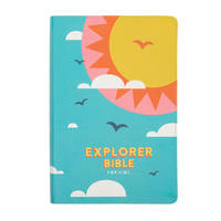 CSB Explorer Bible for Kids, Hello Sunshine LeatherTouch, Indexed, Red Letter, Full-Color Design,...