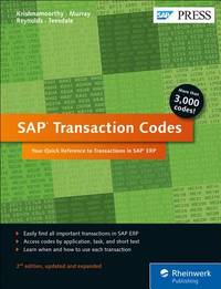 SAP Transaction Codes: Your Quick Reference to T-Codes in SAP ERP (SAP PRESS)