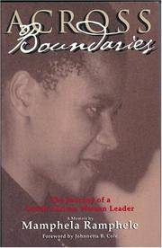 Across Boundaries: The Journey of a South African Woman Leader (Women Writing Africa)
