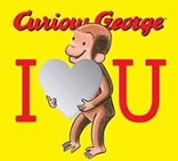 cover of Curious George: I Love You (board book with mirrors)