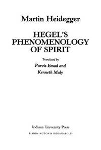 image of Hegels Phenomenology of Spirit (Studies in Phenomenology and Existential Philosophy) (German Edition)