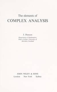 The Elements of Complex Analysis