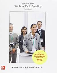 The Art Of Public Speaking 12Ed (Ie) (Pb 2015) de Lucas S. E