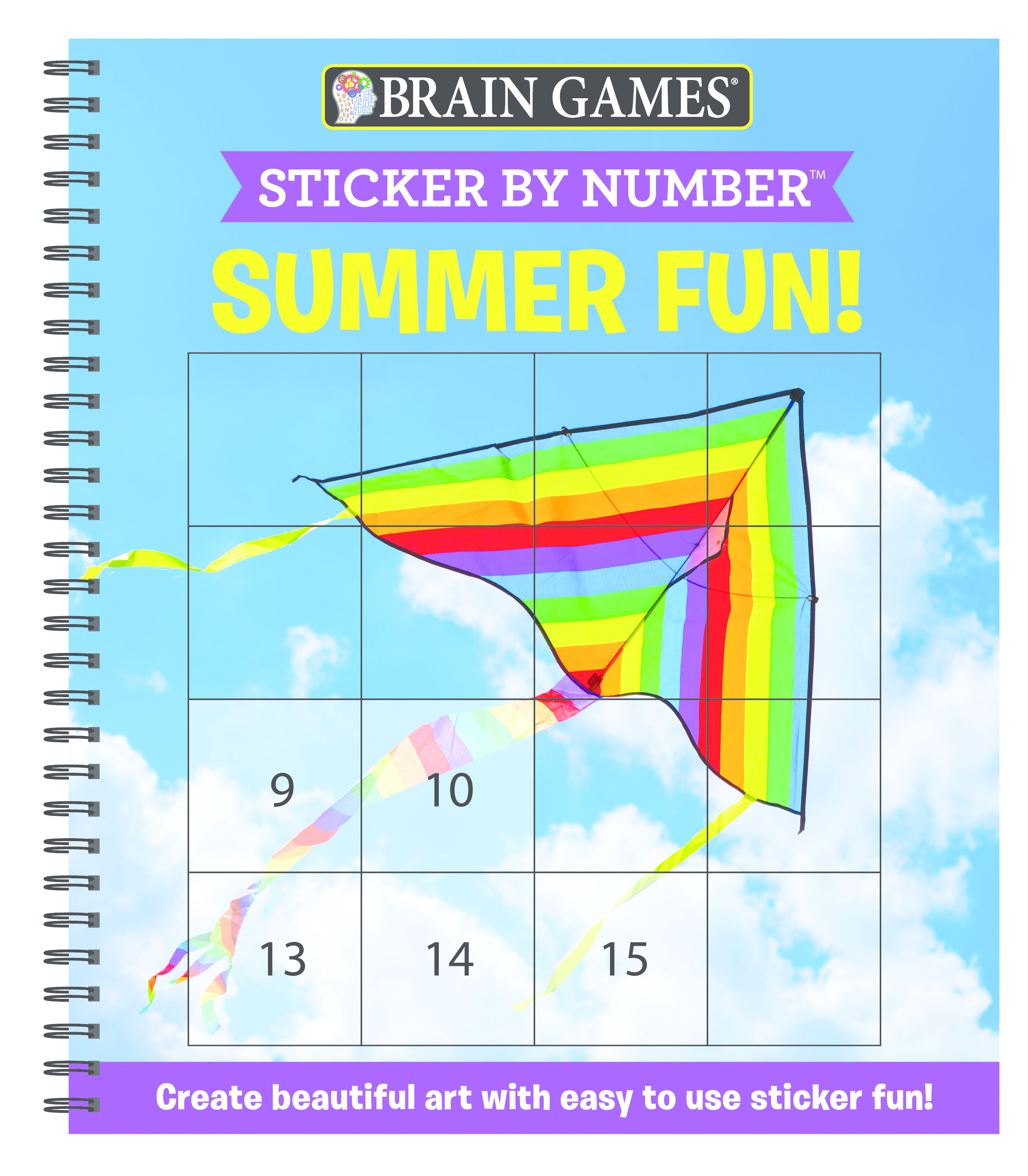 Brain Games - Sticker by Number: Summer Fun! (Easy - Square Stickers):  Create Beautiful Art With Easy to Use Sticker Fun! by Publications  International Ltd