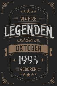 Wahre Legenden wurden im Oktober 1995 geboren: Vintage Geburtstag Notizbuch - individuelles...