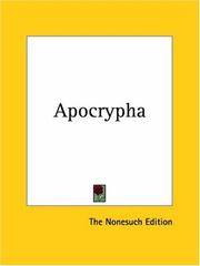 image of The Apocrypha (1611) : The Nonesuch Edition
