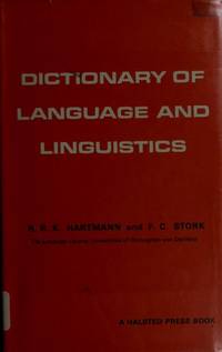 Hartmann: Dictionary of Language &amp; Lin by Hartmann - 1972