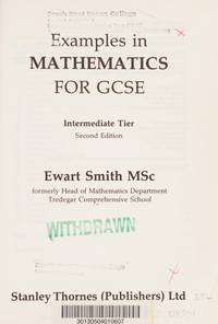Intermediate Level (Examples in Mathematics for GCSE)
