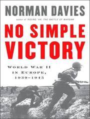 cover of No Simple Victory: World War II in Europe, 1939-1945