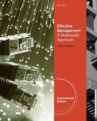 Effective Management (ISBN: 9781111531683)