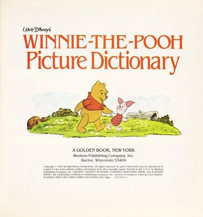 Walt Disney's Winnie-the-Pooh picture dictionary (A Golden look-look book)