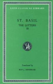 image of Basil: Letters 186-248, Volume III (Loeb Classical Library No. 243)