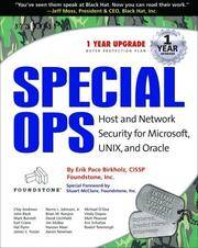 Special Ops: Host and Network Security for Microsoft, UNIX, and Oracle