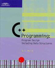 C++ Programming Program Design Including Data Structures