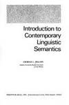 INTRODUCTION TO CONTEMPORARY LINGUISTIC SEMATICS (Foundations of Modern Linguistics Series)