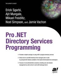 PRO .NET DIRECTORY SERVICES PROGRAMMING