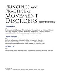 Principles and Practice of Movement Disorders: Expert Consult