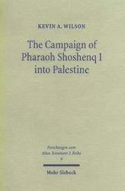 The Campaign of Pharaoh Shoshenq I Into Palestine