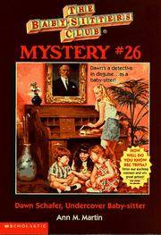 Dawn Schafer, Undercover Babysitter (Baby-Sitters Club Mysteries)