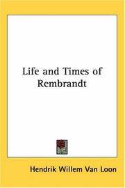 cover of Life and Times of Rembrandt