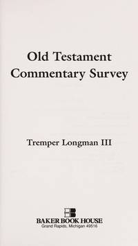cover of Old Testament Commentary Survey
