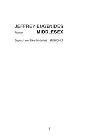 Middlesex: Ausgezeichnet Mit Dem Pulitzer Preis 2003 Und Dem Welt-Literaturpreis 2003 by Eugenides, Jeffrey Dtsch. V. Eike SchÃ¶nfeld; Eugenides, Jeffrey; SchÃ¶nfeld, Eike - 2003